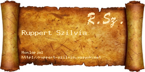 Ruppert Szilvia névjegykártya